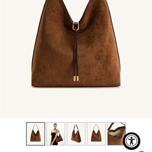 Elegant Brown Suede Women's Bag